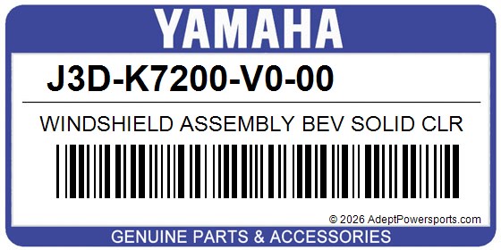 Yamaha J3D-K7200-V0-00 Windshield Assembly Bev Solid Clr