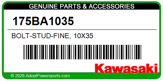 Kawasaki 175BA1035 Bolt-Stud-Fine, 10X35