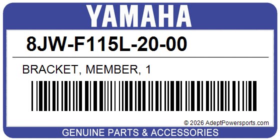 Yamaha 8JW-F115L-20-00 Bracket, Member, 1
