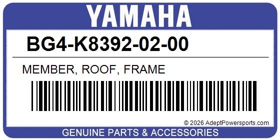 Yamaha BG4-K8392-02-00 Member, Roof, Frame