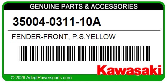 Kawasaki 35004-0311-10A Fender-Front, P.S.Yellow