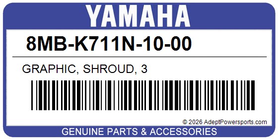 Yamaha 8MB-K711N-10-00 Graphic, Shroud, 3