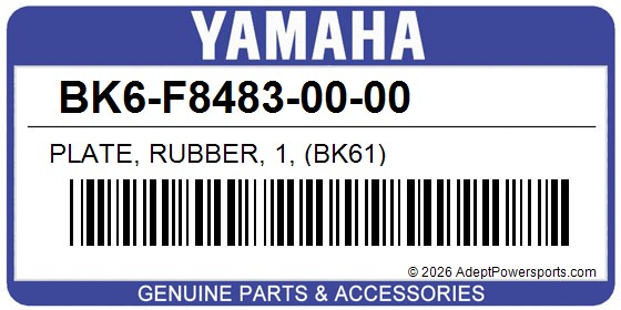 Yamaha BK6-F8483-00-00 Plate, Rubber, 1, (Bk61)