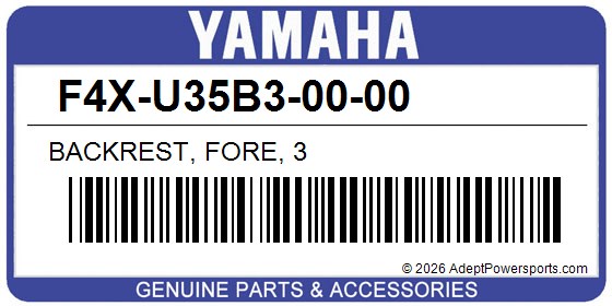 Yamaha F4X-U35B3-00-00 Backrest, Fore, 3