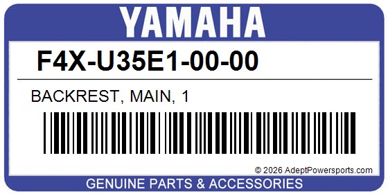 Yamaha F4X-U35E1-00-00 Backrest, Main, 1