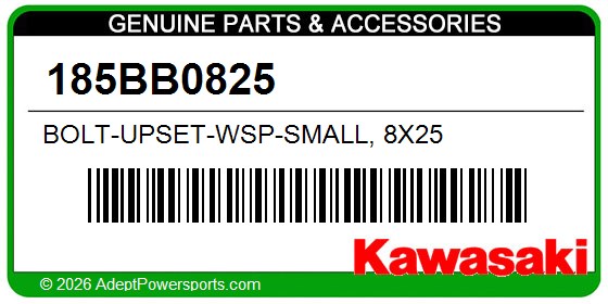 Kawasaki 185BB0825 Bolt-Upset-Wsp-Small, 8X25