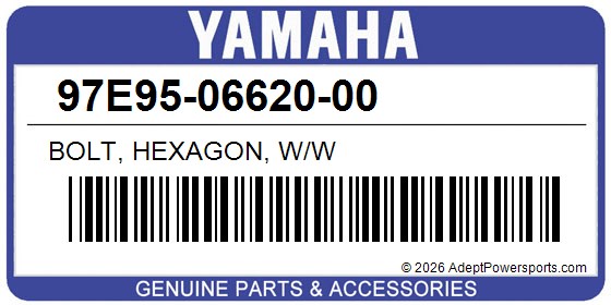Yamaha 97E95-06620-00 Bolt, Hexagon, W/W
