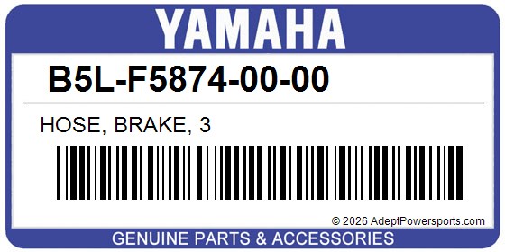 Yamaha B5L-F5874-00-00 Hose, Brake, 3