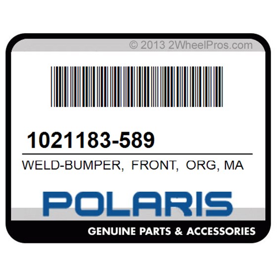Polaris 1021183-589 Weld-Bumper, Front, Org, Madness
