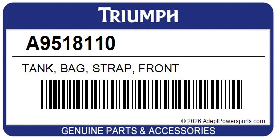 Triumph A9518110 Tank, Bag, Strap, Front