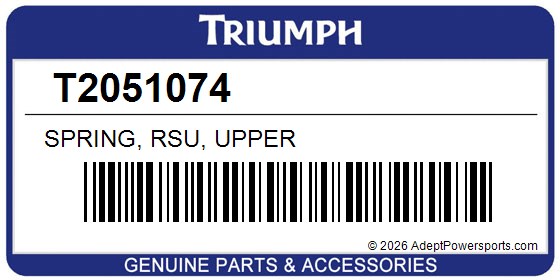 Triumph T2051074 Spring, Rsu, Upper