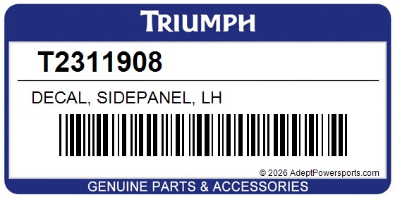 Triumph T2311908 Decal, Sidepanel, Lh
