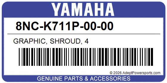 Yamaha 8NC-K711P-00-00 Graphic, Shroud, 4