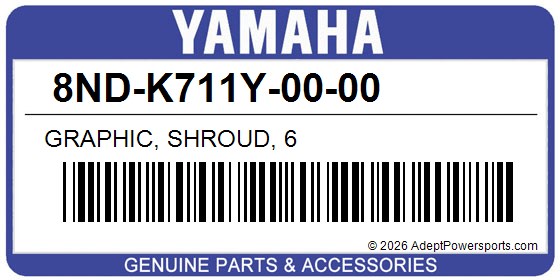 Yamaha 8ND-K711Y-00-00 Graphic, Shroud, 6