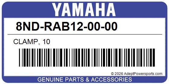 Yamaha 8ND-RAB12-00-00 Clamp, 10