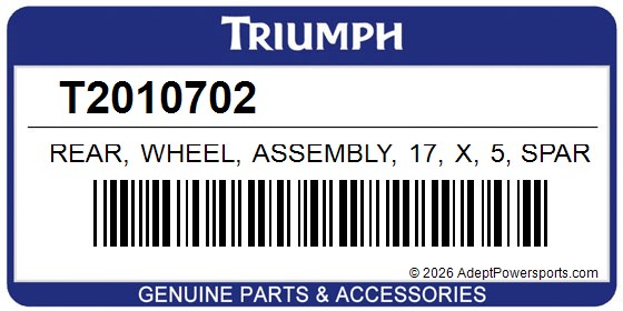 Triumph T2010702 Rear, Wheel, Assembly, 17, X, 5, Spares