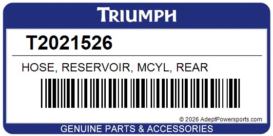 Triumph T2021526 Hose, Reservoir, Mcyl, Rear
