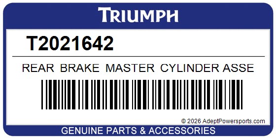 Triumph T2021642 Rear Brake Master Cylinder Assembly