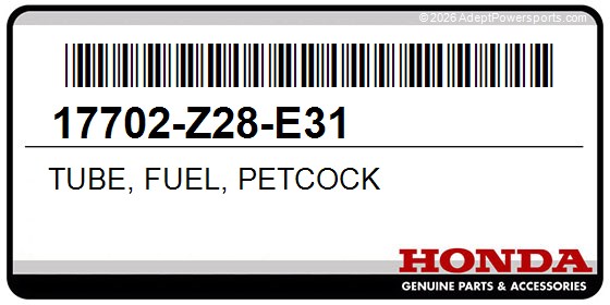 Honda 17702-Z28-E31 Tube, Fuel, Petcock