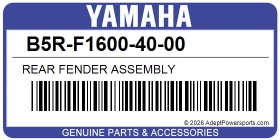 Yamaha B5R-F1600-40-00 Rear Fender Assembly