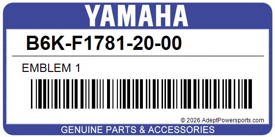 Yamaha B6K-F1781-20-00 Emblem 1