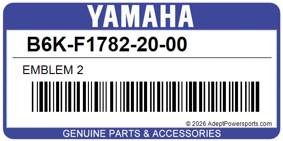 Yamaha B6K-F1782-20-00 Emblem 2