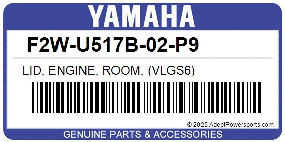 Yamaha F2W-U517B-02-P9 Lid, Engine, Room, (Vlgs6)
