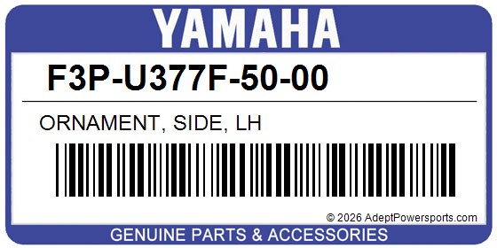 Yamaha F3P-U377F-50-00 Ornament, Side, Lh