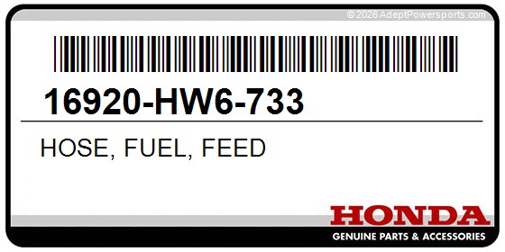 Honda 16920-HW6-733 Hose, Fuel, Feed
