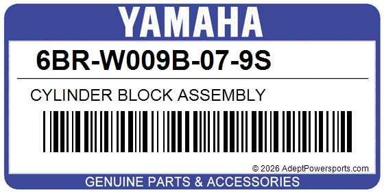 Yamaha 6BR-W009B-07-9S Cylinder Block Assembly