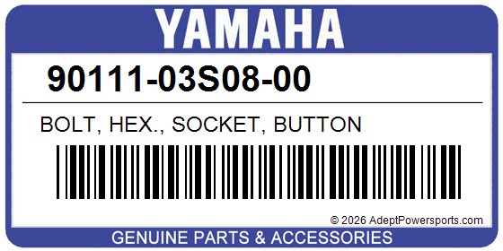 Yamaha 90111-03S08-00 Bolt, Hex., Socket, Button