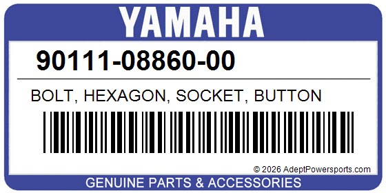 Yamaha 90111-08860-00 Bolt, Hexagon, Socket, Button