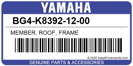 Yamaha BG4-K8392-12-00 Member, Roof, Frame