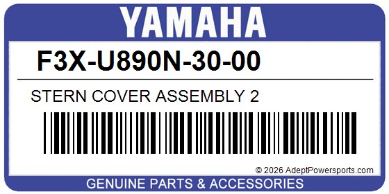 Yamaha F3X-U890N-30-00 Stern Cover Assembly 2