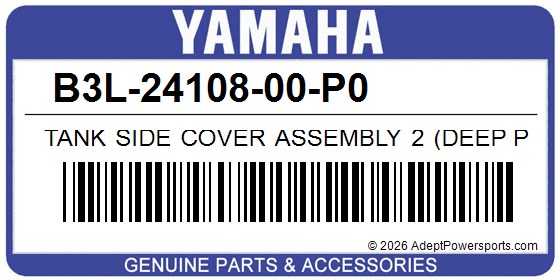 Yamaha B3L-24108-00-P0 Tank Side Cover Assembly 2 (Deep Purplish Blue Metallic C)