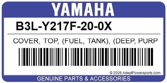 Yamaha B3L-Y217F-20-0X Cover, Top, (Fuel, Tank), (Deep, Purplish, Blue, Metallic, C)