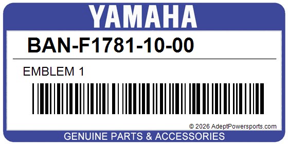 Yamaha BAN-F1781-10-00 Emblem 1