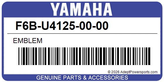 Yamaha F6B-U4125-00-00 Emblem