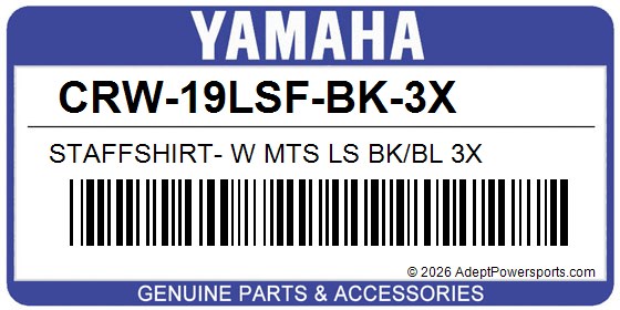 Yamaha CRW-19LSF-BK-3X Staffshirt- W Mts Ls Bk/Bl 3X
