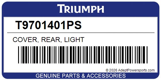Triumph T9701401PS Cover, Rear, Light