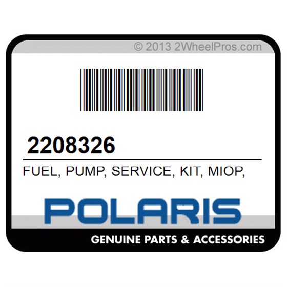 Polaris 2208326 Fuel, Pump, Service, Kit, Miop, Wl