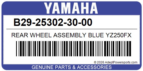 Yamaha B29-25302-30-00 Rear Wheel Assembly Blue Yz250fx