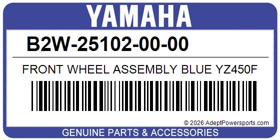 Yamaha B2W-25102-00-00 Front Wheel Assembly Blue Yz450f