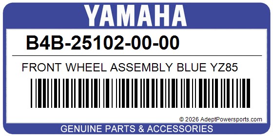 Yamaha B4B-25102-00-00 Front Wheel Assembly Blue Yz85
