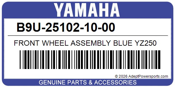 Yamaha B9U-25102-10-00 Front Wheel Assembly Blue Yz250