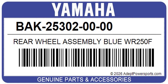 Yamaha BAK-25302-00-00 Rear Wheel Assembly Blue Wr250f