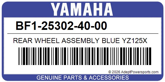 Yamaha BF1-25302-40-00 Rear Wheel Assembly Blue Yz125x