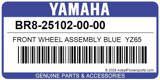 Yamaha BR8-25102-00-00 Front Wheel Assembly Blue  Yz65