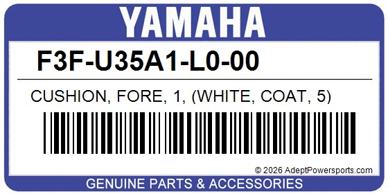 Yamaha F3F-U35A1-L0-00 Cushion, Fore, 1, (White, Coat, 5)