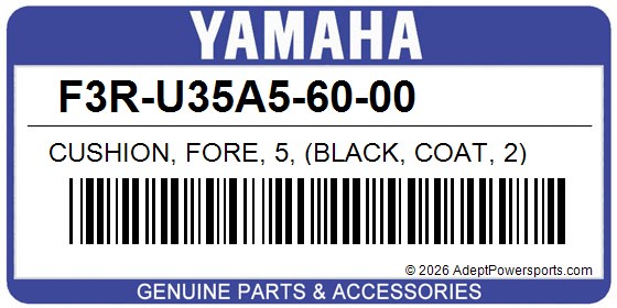 Yamaha F3R-U35A5-60-00 Cushion, Fore, 5, (Black, Coat, 2)